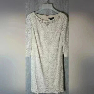 Jessica Howard lace and rhinestone midi dress . Size 10.